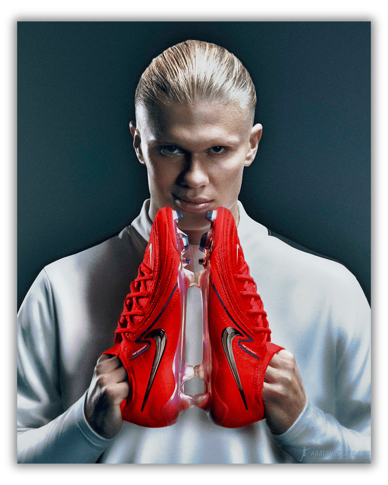 Erling Haaland with Nike soccer shoes