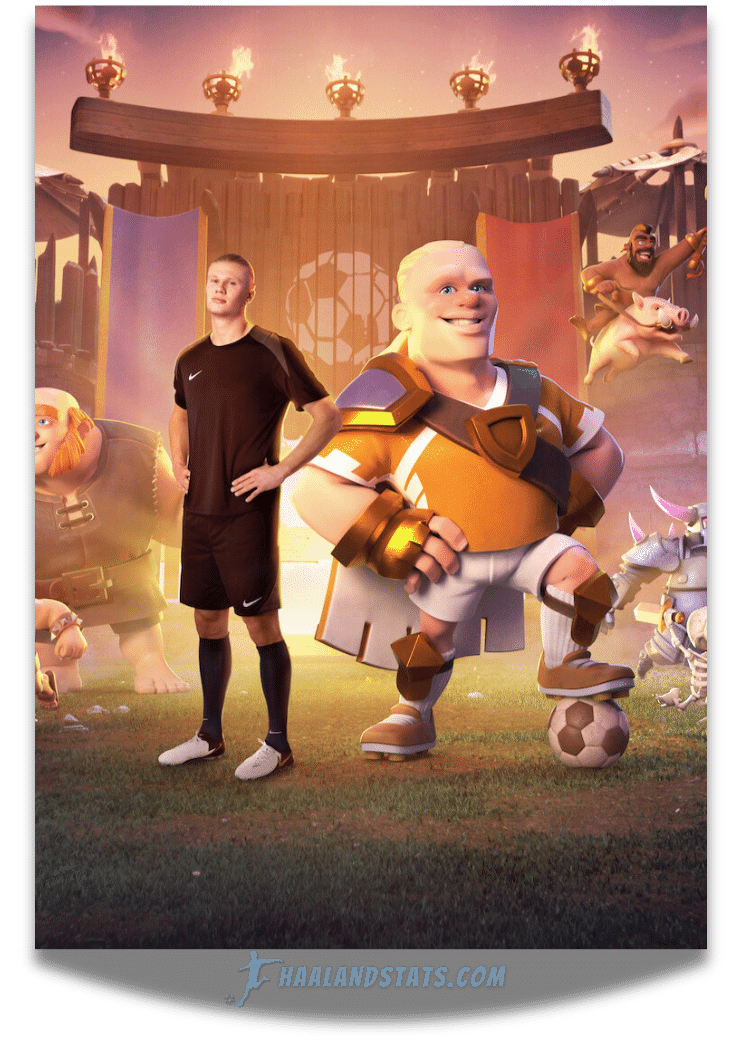 Erling Haaland and his Clash of Clans Character